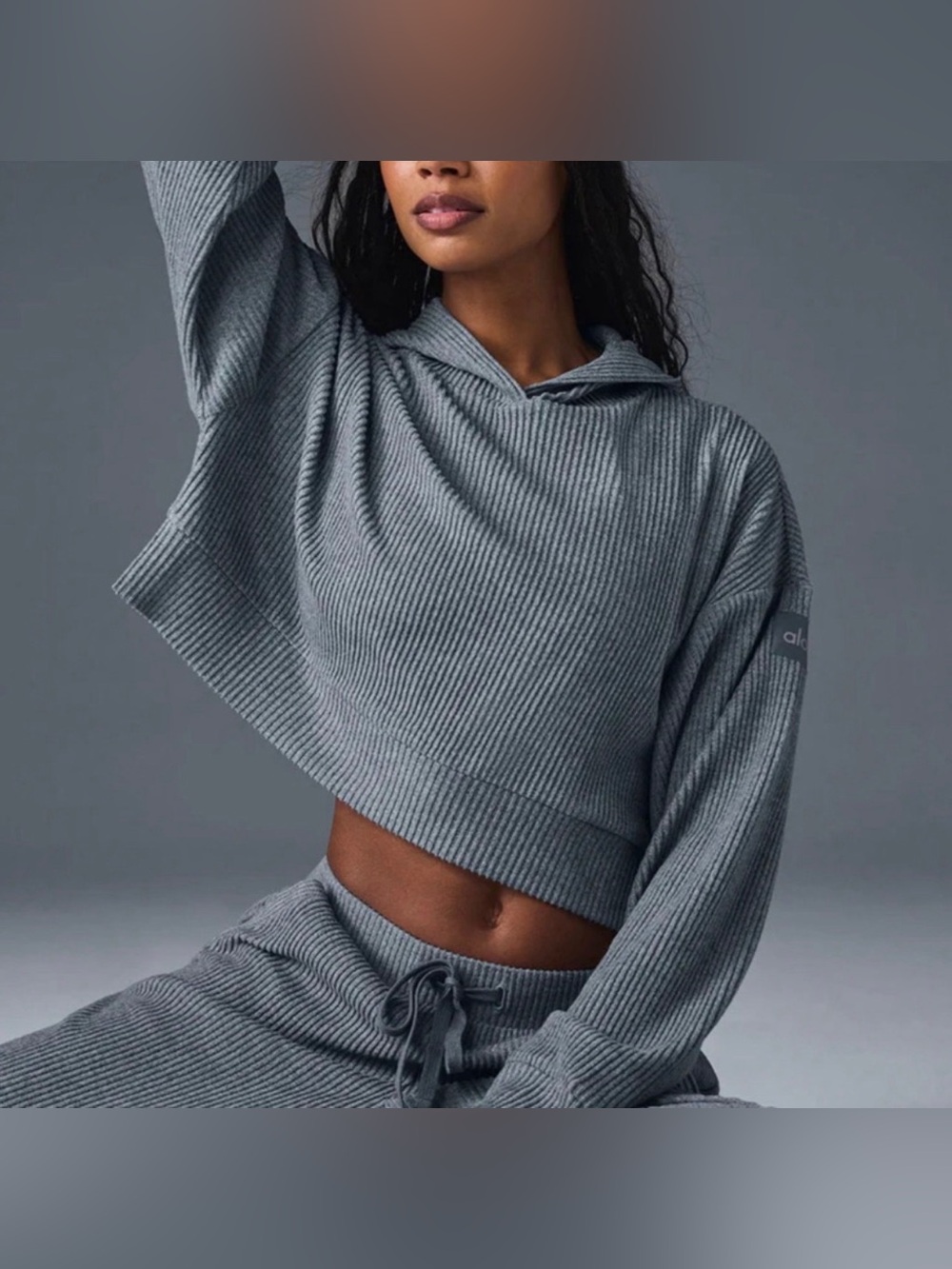 Alo Yoga Muse Hoodie in Steel Gray